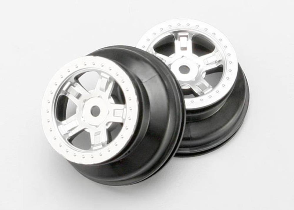 zTraxxas 7072 - Wheels Sct Satin Chrome Beadlock Style Dual Profile (7521354612973)