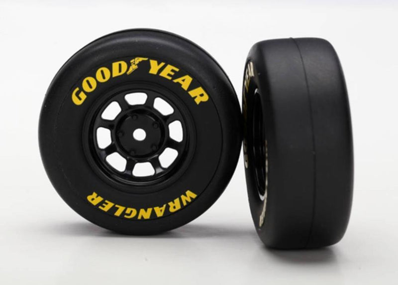 Traxxas 7378 - 8-Spoke Wheels Black 1.9 Goodyear Wrangler Tires (2)