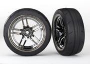 Traxxas 8373 - Split-Spoke Black Chrome Wheels 1.9' Response Tires (Front) (2) - Hobby City NZ