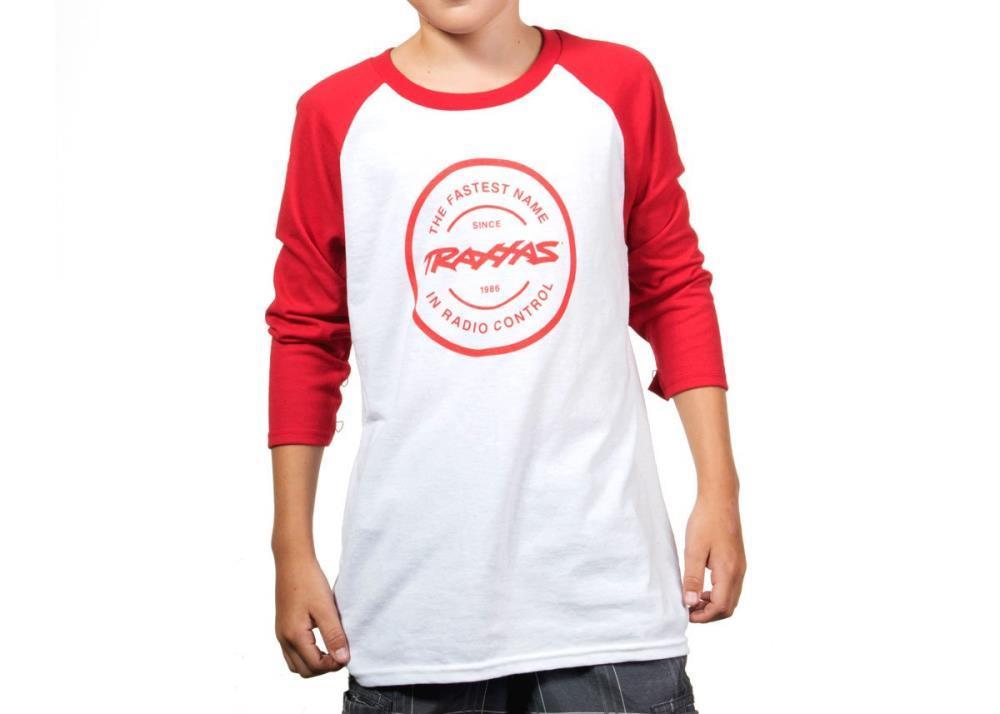 zTraxxas 1396-L - Token Raglan Red/White (769147535409)