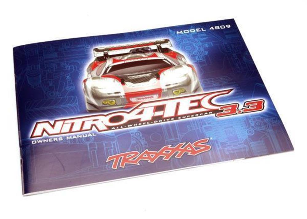 Traxxas Owner's Nitro 4-Tec with TRX 3.3 Racing Engine RC Manual