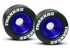 Traxxas Blue-Anodised Aluminium RC Wheel & Tyre Set (2)