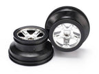 Traxxas SCT Satin Chrome Black Beadlock Dual Profile 2.2in Front RC Wheel