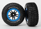 Traxxas SCT Split-Spoke Black/Blue Beadlock BFGoodrich Mud-Terrain KM2 RC Wheel & Tyre Set