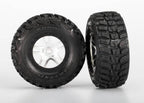 Traxxas Glued Satin Chrome Black Beadlock Style RC Wheel (Front/Rear)