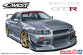 Aoshima 1/24 NISSAN BNR34 C-WEST SKYLINE