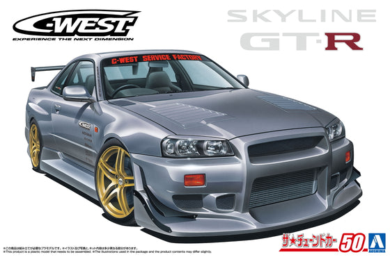 Aoshima 1/24 NISSAN BNR34 C-WEST SKYLINE