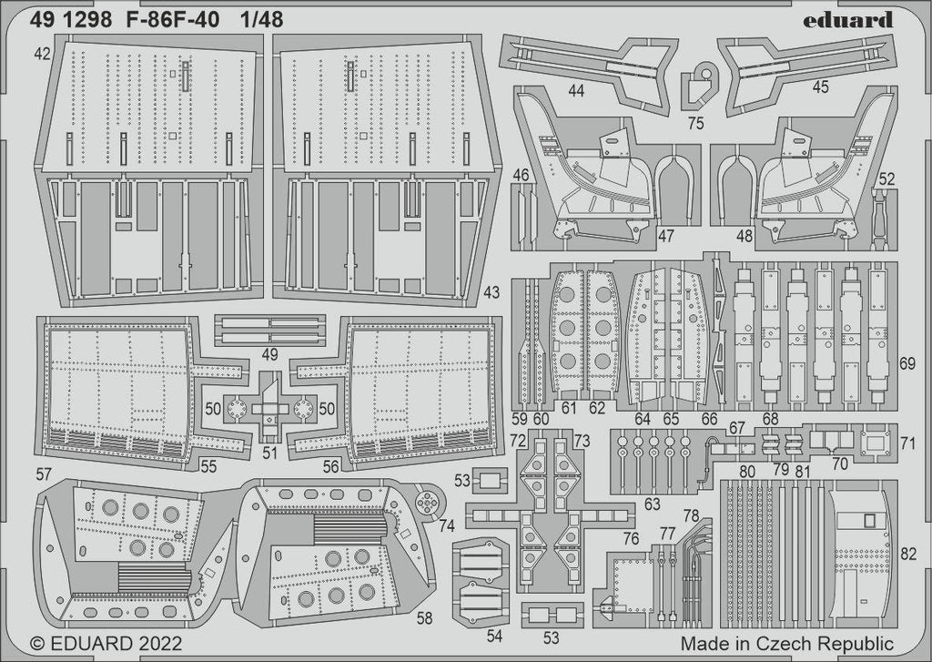 Eduard 491298 1/48 F-86F-40 Sabre Photo etched parts (8966299549933)