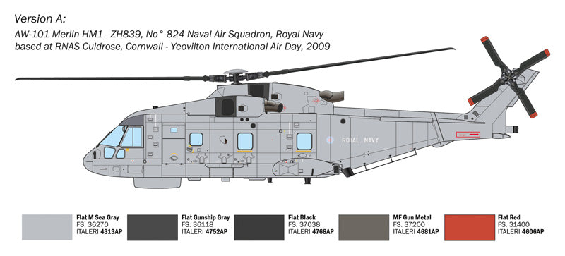 Italeri 1/72 AW101 Merlin HM.1 Helicopter (4)