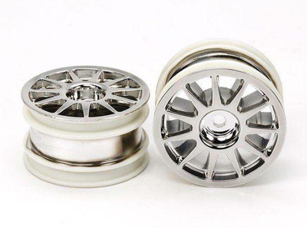 Tamiya 54824 M CHASSIS 11 SPOKE CHROME WHEEL (8278095692013)