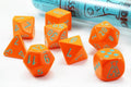Chessex HeavyTM Dice Polyhedral Orange/turquois