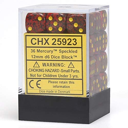 Chessex Speckled 12mm d6 Mercury Dice Block (36 dice)