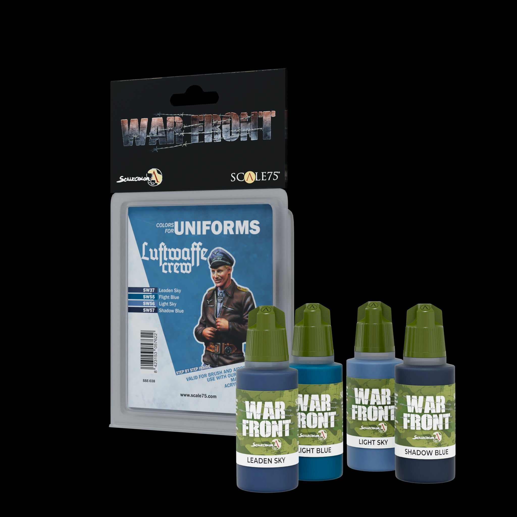 Scale 75 Warfront Colors For Luftwaffe Crew Paint Set