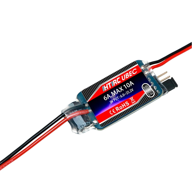 HTIRC 5300630 SBEC 6A cont 8A burst 2-6S LiPo 5-18NC Output 5.0V-5.5V-6.0V/6A 45x21x10mm 15g - Hobby City NZ (8347089797357)