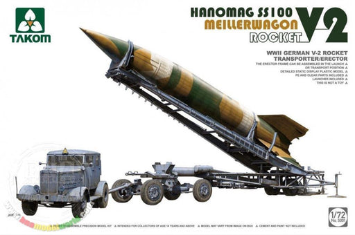 Takom 5001 1/72 WWII German V-2 Rocket Transporter/Erector Meillerwagen+Hanomag SS100 (8967462584557)