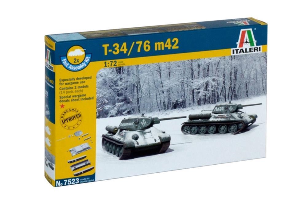 Italeri 7523 1/72 T34/76 MOD.42 FAST ASSY (9183327420653)