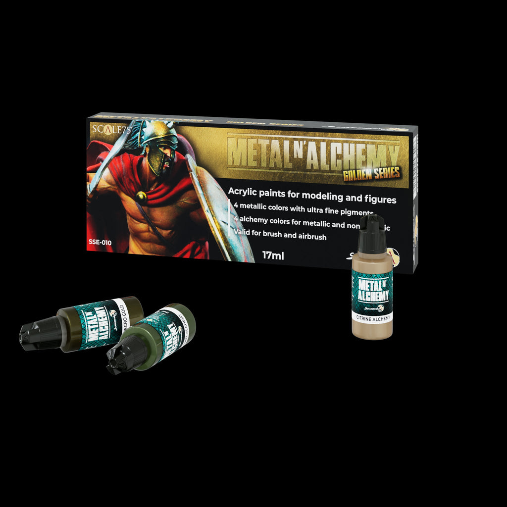 Scale 75 Scalecolor Metal n Alchemy Golden Paint Set