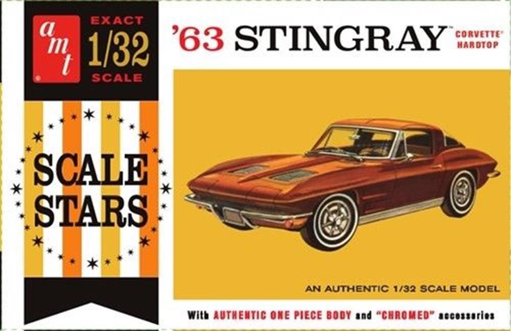 AMT 1112 1/32 1963 Chevy Corvette Stingray (8294590087405)