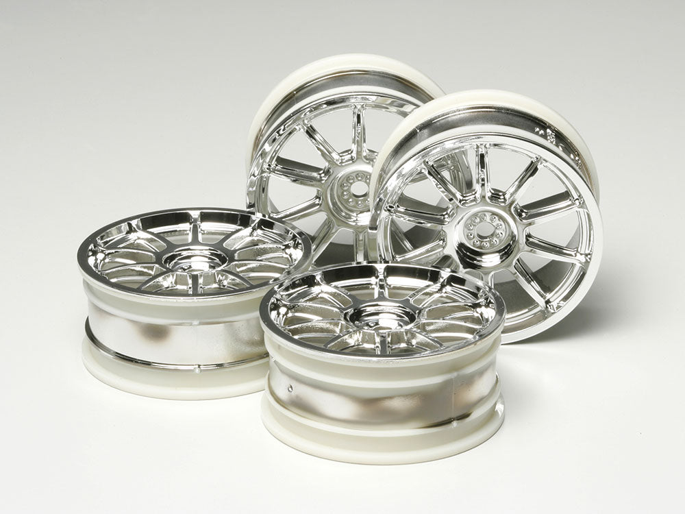 Tamiya 10 Spoke Plated Wheels 24mm Wide 0mm Offset RC Wheel