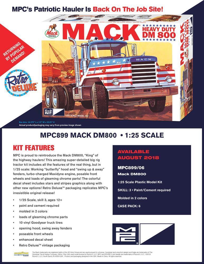 MPC 899 1/25 Mack DM800 Semi Tractor - Hobby City NZ (7637272953069)