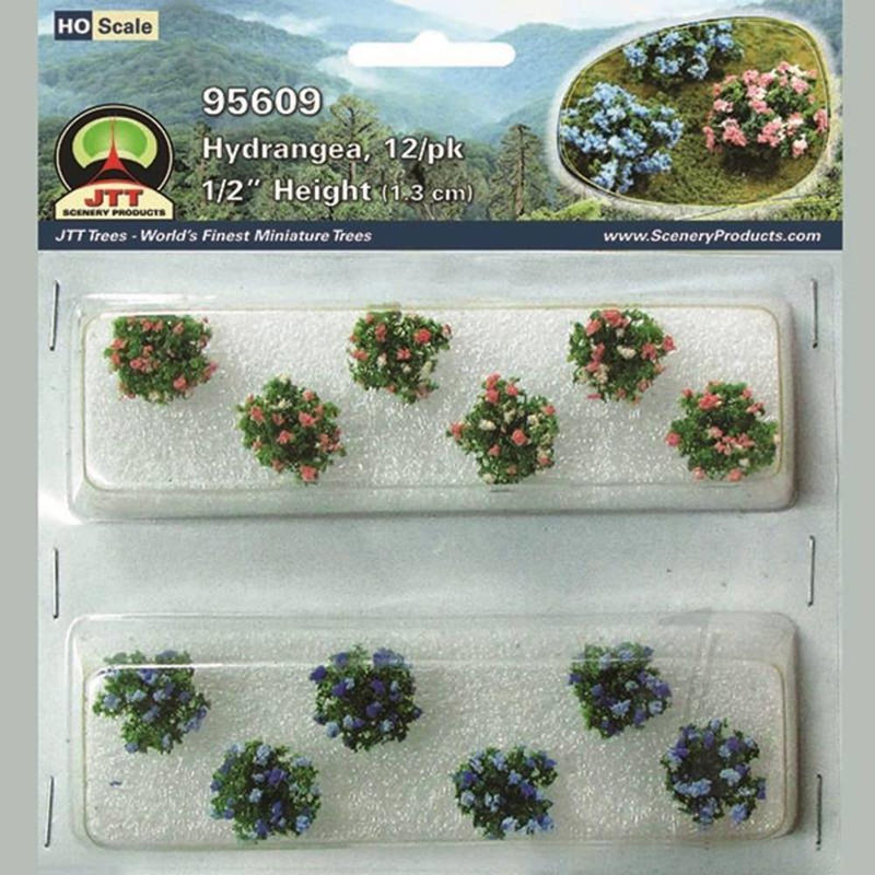 JTT Scenery 95609 HO Scale Hydrangea (12 Pack) (8324642013421)