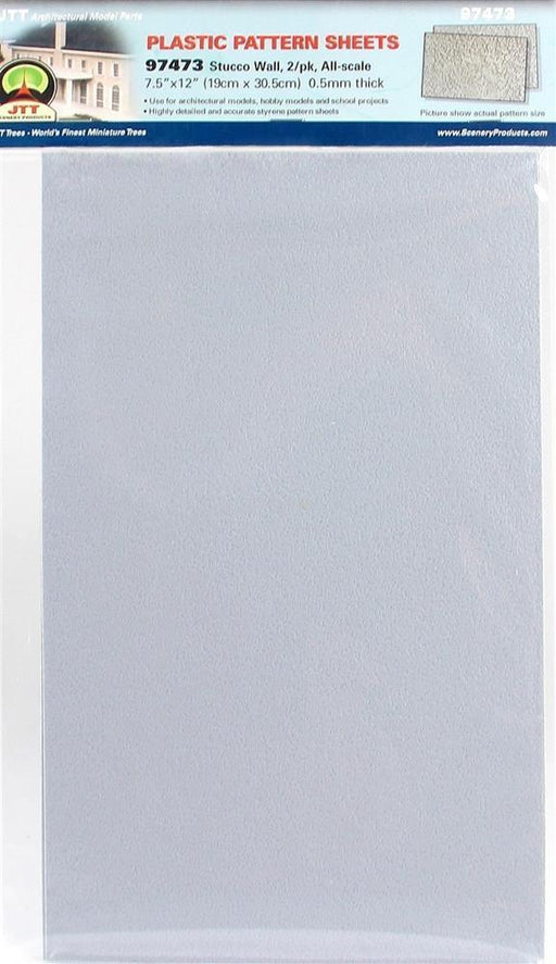 JTT Scenery 97473 N Scale Stucco Wall Plastic Sheets (2 Pack) - Hobby City NZ