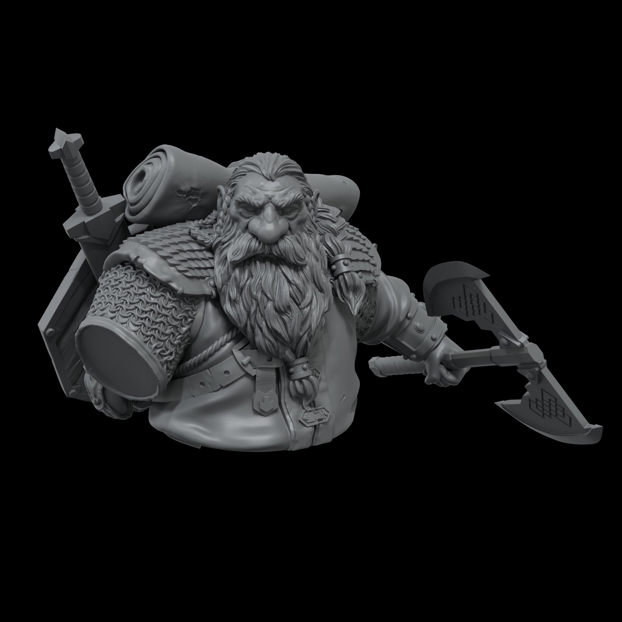 Scale 75 Busts The Chronicles of Run Broin The Dragon Hunter 1:12 (2)