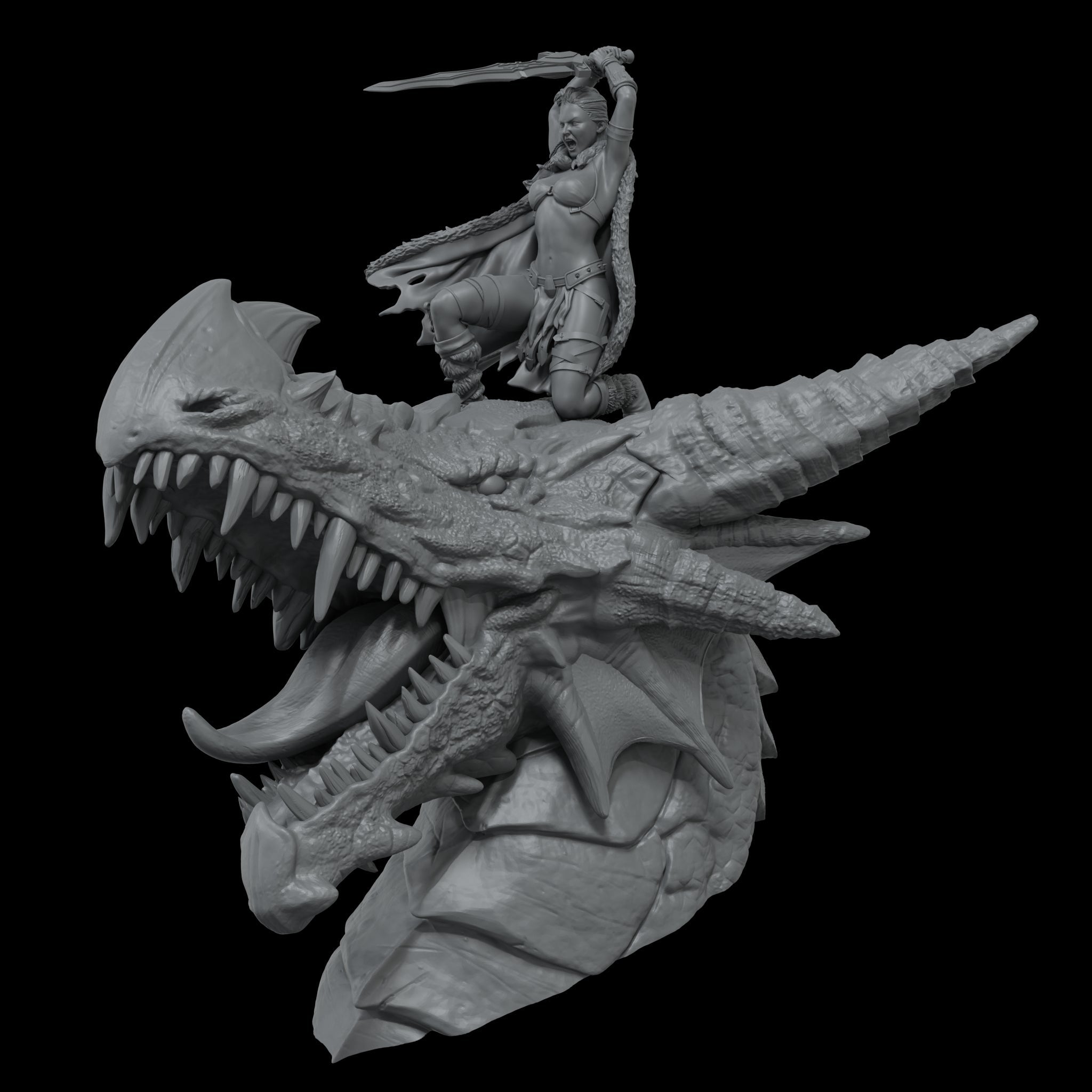 Scale 75 Busts The Chronicles of Run Thaal Dragon Fury 1:12 (2)