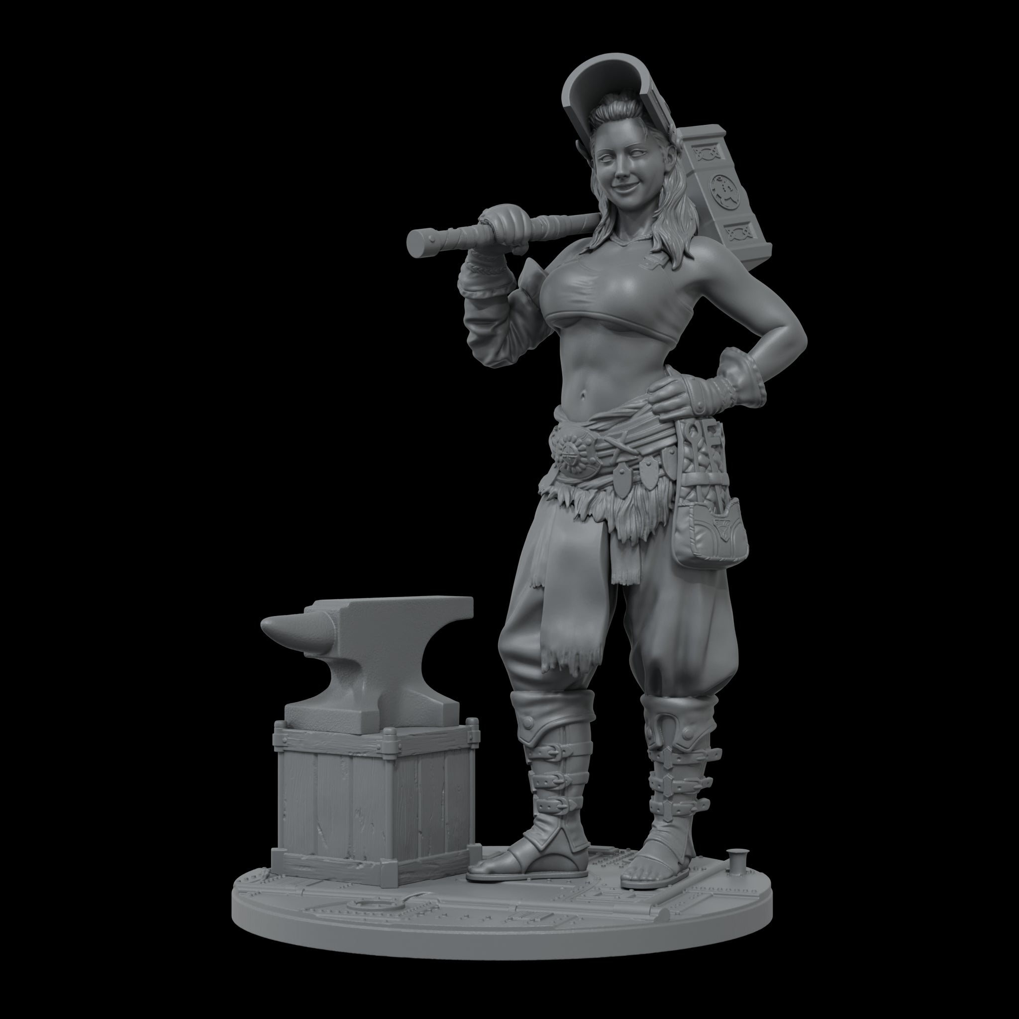 Scale 75 Figures Steampunk Wargames Helga Blitzhammer 35mm (3)