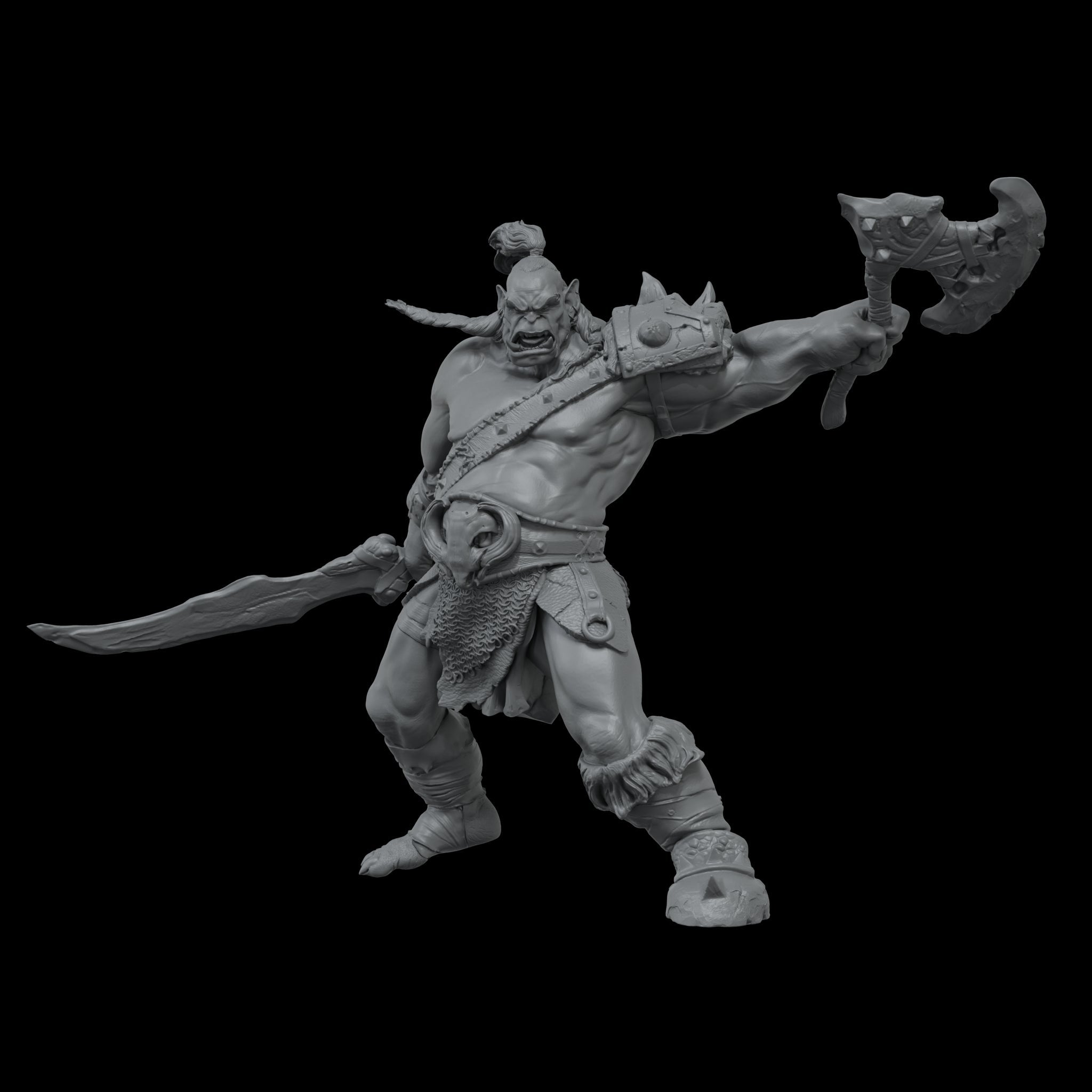 Scale 75 Figures Fantasy Wargames Shargh Orc Champion 35mm (3)