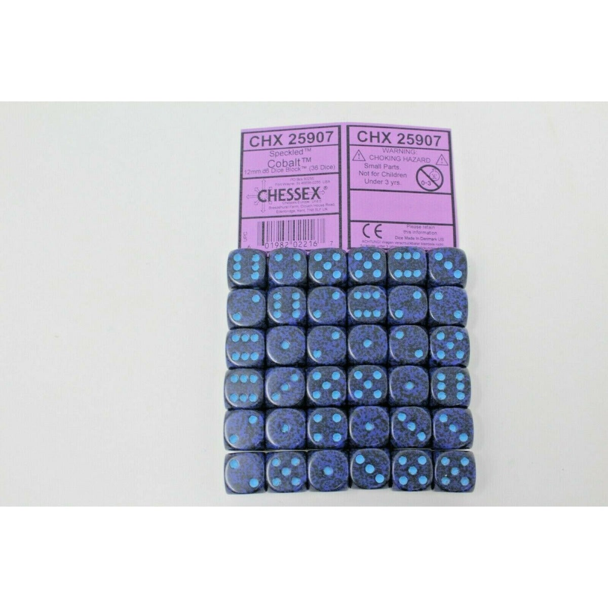 Chessex Speckled 12mm d6 Cobalt Dice Block (36 dice)
