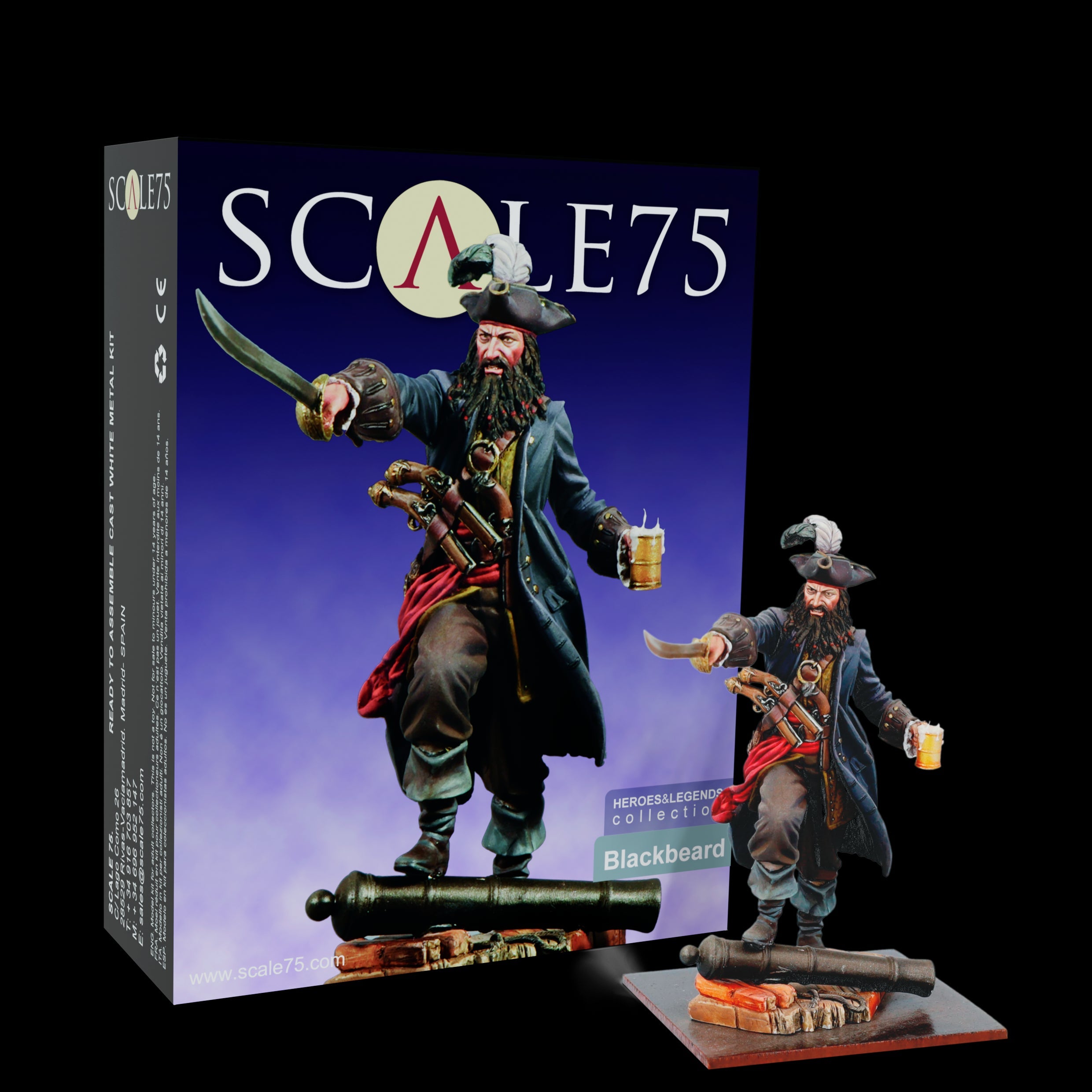 Scale 75 SCH-005 Figures Heroes and Legends Blackbeard 75mm (9210244235501)