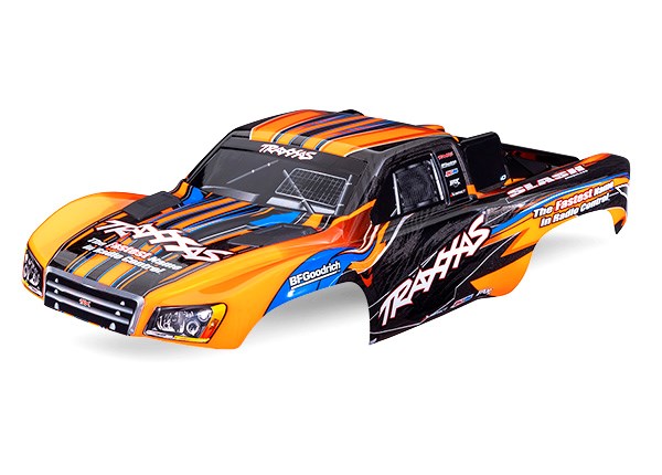 Traxxas 5924-ORNG BODY SLASH 2WD ORANGE CLIPLESS (8828025667821)