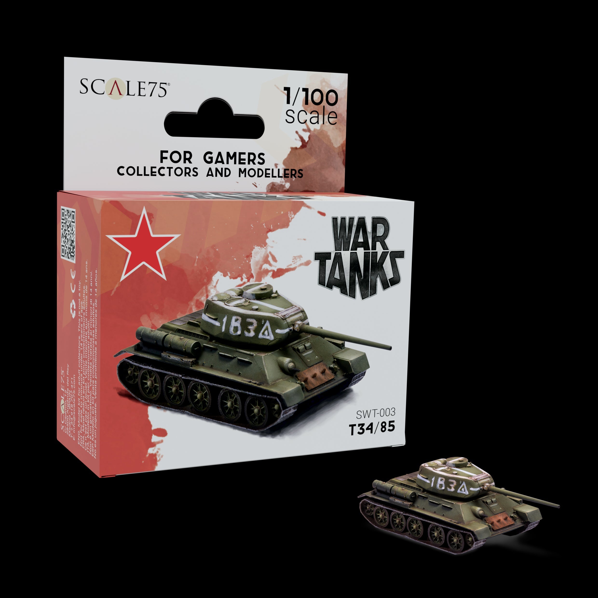 Scale 75 Figures War Tanks T34/85 1:100