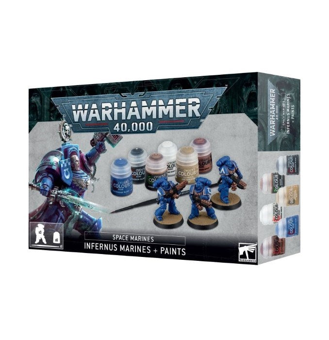 Warhammer 40 000 60-11 Space Marines - Infernus Marines + Paints - Hobby City NZ