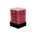Chessex Opaque 12mm d6 Red/white Dice Block (36 dice)
