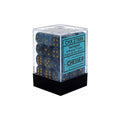 Chessex Phantom 12mm d6 Teal/gold Dice Block (36 dice)