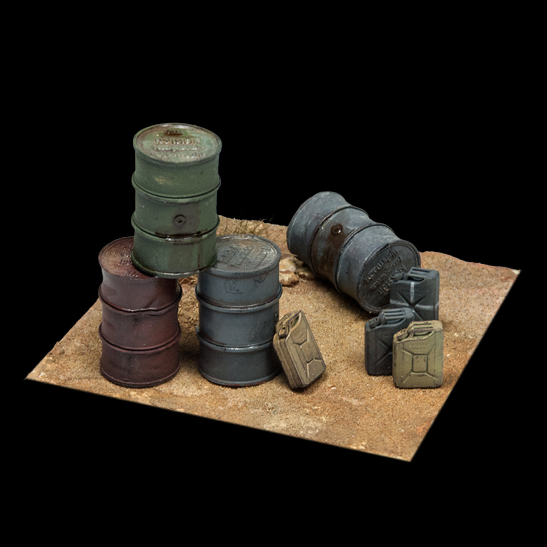 Scale 75 Figures Warfront German Supplies Fuel Drums And