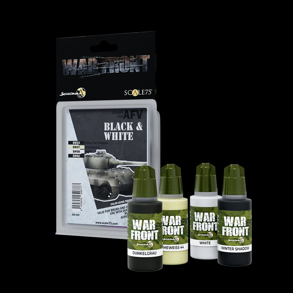 Scale 75 Warfront Set Black & White Paint Set
