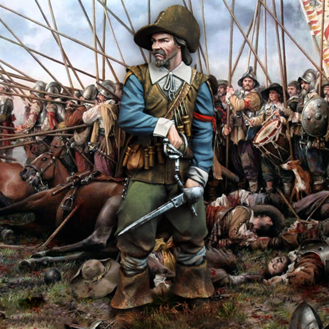 Scale 75 Figures Ferrer Dalmau Spanish Musketeer; Rocroi 1643 (3)