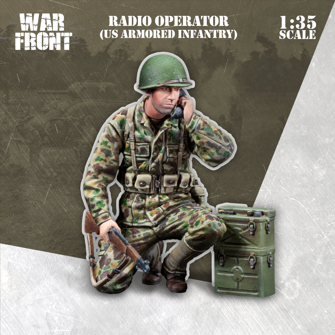 Scale 75 Figures Warfront Radio Operator Us Armored Infantry 35mm
