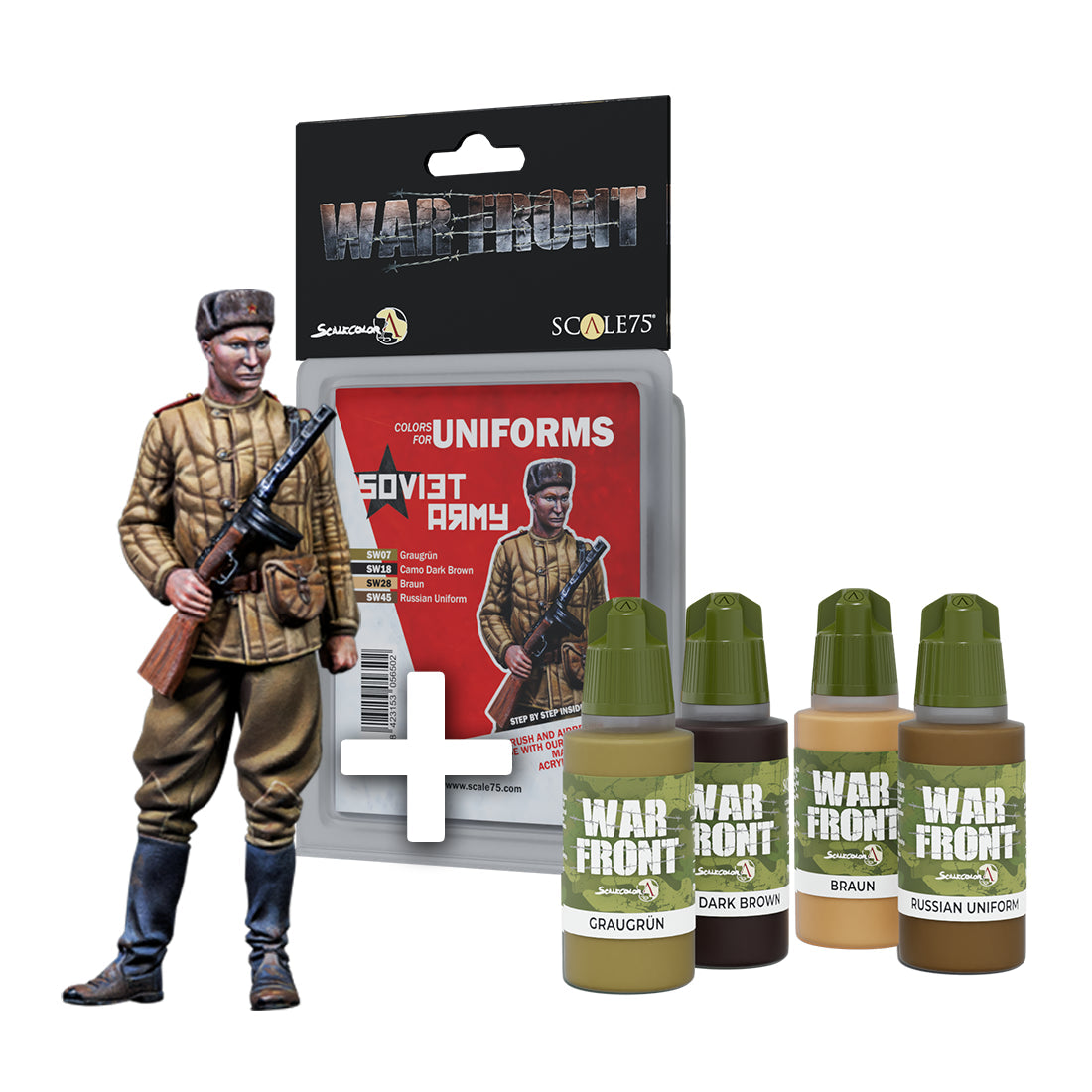 Scale 75 Figures Warfront Pack Frontovik + Soviet Army Paint Set