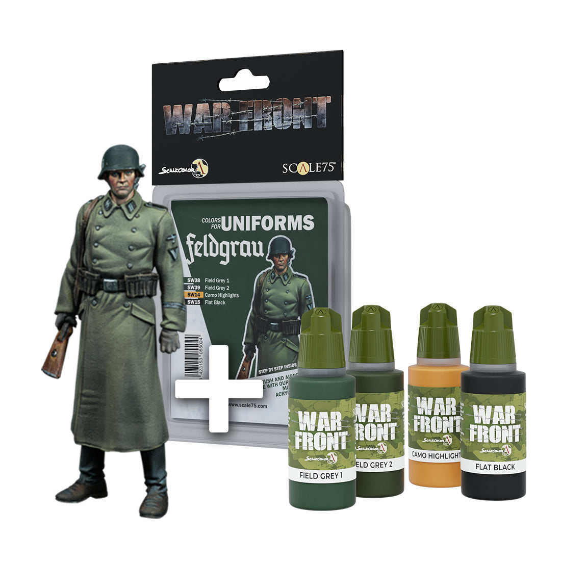 Scale 75 Figures Warfront Pack Rottenfhrer + Feldgrau Paint Set