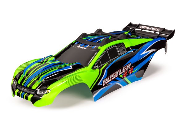 Traxxas 6734G RUSTLER 4X4 VXL BODY GRN