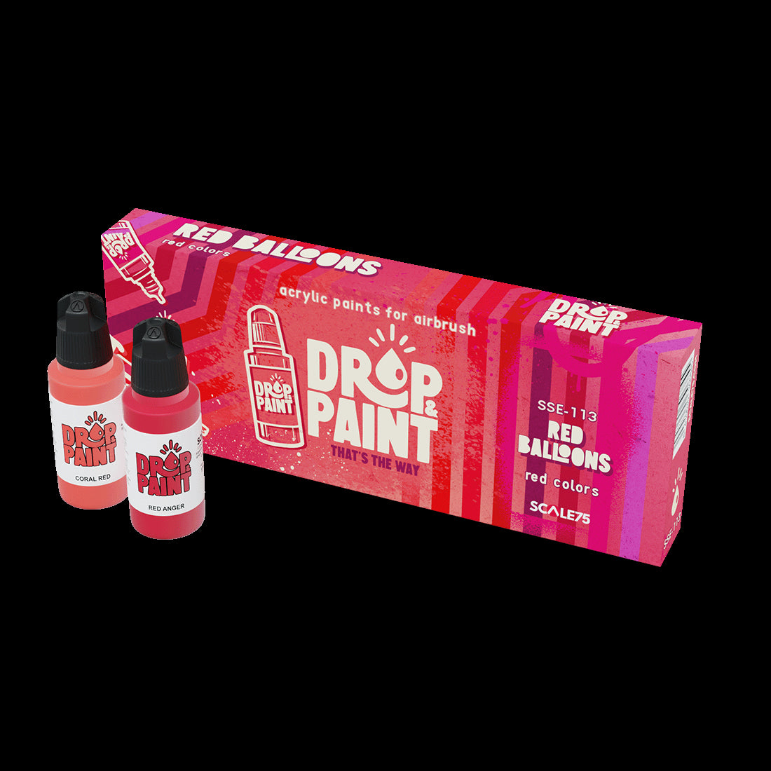 Scale 75 SSE-113 Drop and Paints Red Balloons Paint Set (9210269303021)