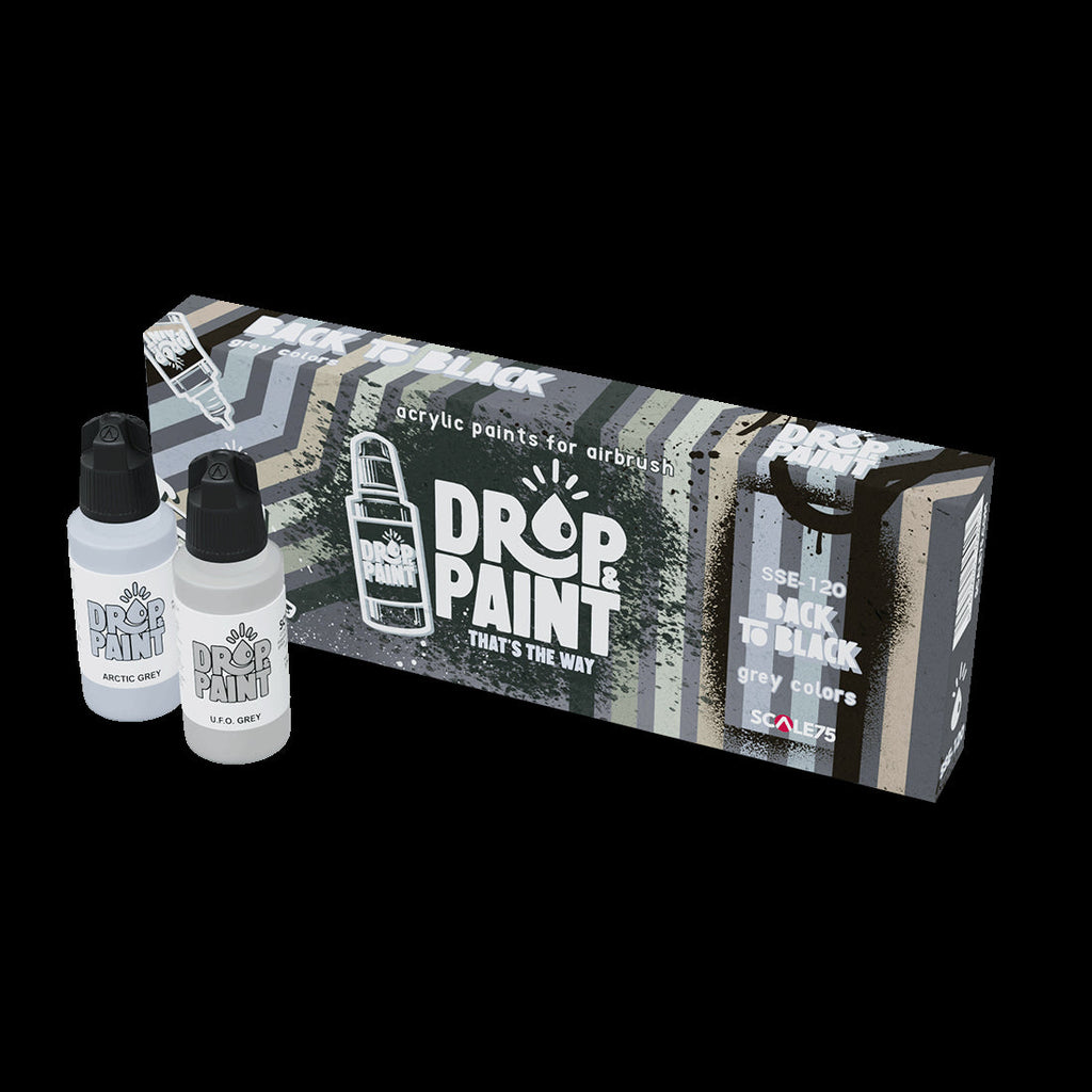 Scale 75 SSE-120 Drop and Paints Back To Black Paint Set (9213719118061)