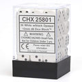 Chessex Opaque 12mm d6 White/black Dice Block (36 dice)
