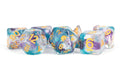 MDG 16mm Resin Polyhedral Dice Set Unicorn Fancy Fae - MDG713