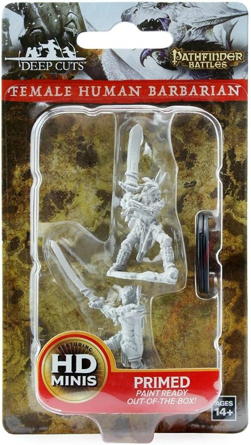 WizKids 73414 Pathfinder Battles Deep Cuts: Female Human Barbarian (9003794202861)