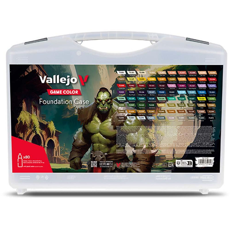 Vallejo 72180 Game Color - Foundation Case. Includes 80 opaque Colors (8938341138669)